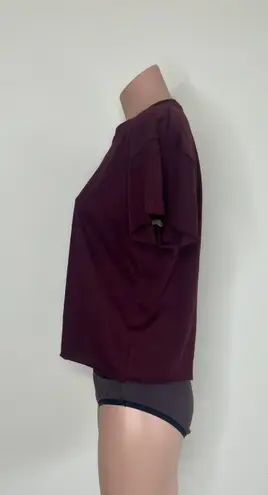 The Comfy And Ready Crop Tee In Eggplant Size Small