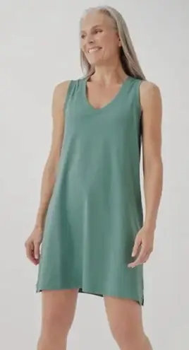Pact Organic Softspun A-Line TankDress in blue spruce Medium EUC