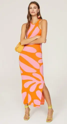 Solid & Striped Carnation Pink Clementine Funky Pattern Knit Sia Dress size L