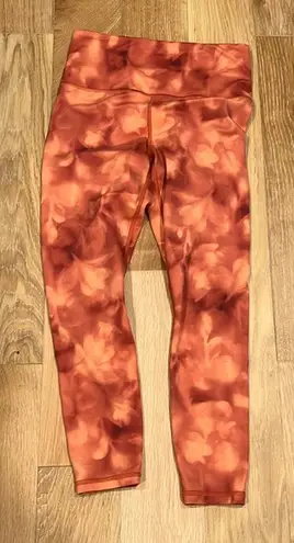 Athleta  Elation Printed 7/8 Tight Womens Sz S Serene Island Coral‎  657538-01 - Image 1