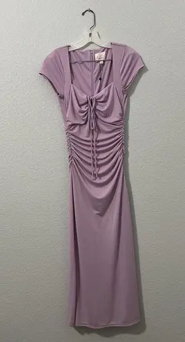 Cinq à Sept Cinq A Sept Janis Square Neck Ruched Side Dress In Pale Iris Women's Size 4