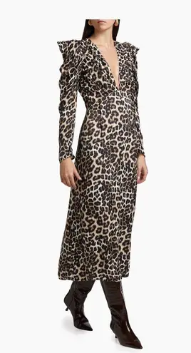 Farm Rio Cream Natural Skin Lenzing™ Ecovero™ Viscose Midi Dress, Medium, $230