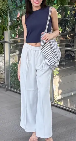 Uniqlo  AIRism Soft Ribbed T-Shirt Sleeveless Tank Top Summer Nautical Activewear