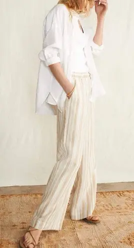 Faherty Monterey 100% Linen Elastic Waist Wide