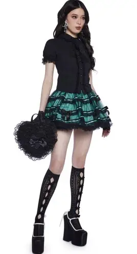 Dolls Kill Unholy Grail Tulle Mini Skirt - Mint (Size XS) from 