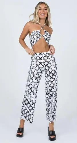 Princess Polly Black and White Latiana Floral Checkerboard Pants + Top Set 8