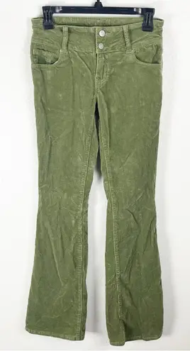 PacSun  Green Corduroy Five Pockets Low Rise Boot Cut Pants, Size 26 - Image 1