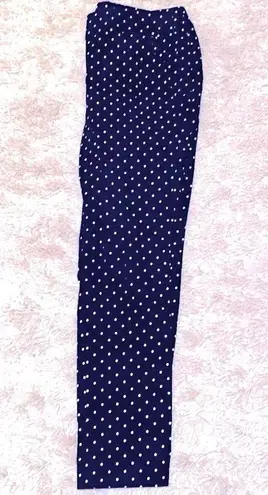 Loft  Marisa skinny black and white dot pants. Cotton/spandex. Size 6P.