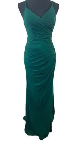 Dancing Queen Evergreen Long Thin Strap Dress