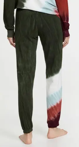P.J. Salvage Womens Mountain Bound Pajama Pants Tie Dye Jogger Olive Green XS