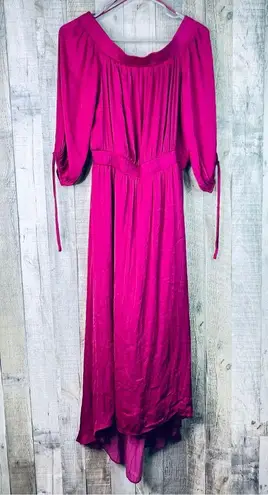 INC. International Concepts Size Medium Cranberry Color Off The Shoulder Dress