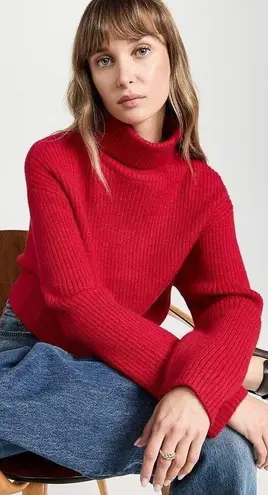 Line and Dot NWT Scarlet Long Sleeve Turtleneck Knit Sweater Red Women's Size S