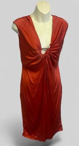 Roberto Cavalli Stunning RARE vintage designer silk dress 2005 tags snake gems S