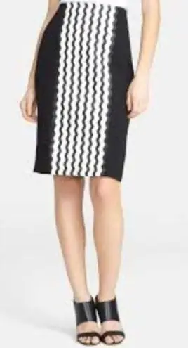 Opening Ceremony Pencil Skirt 2 Graphic Wave Crepe Illusion New York Fashion