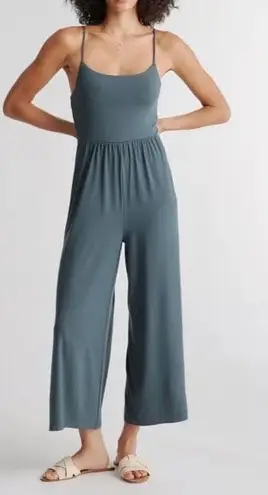 Quince Tencel Jersey Wide Leg Jumpsuit Gray Size M