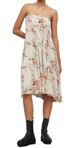 All Saints Ellie Dorada Floral 2-in-1 Skirt Dress in Ecru White Size 8 NWT