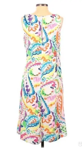 Ralph Lauren  Paisley Print Midi Dress Faux Wrap Sleeveless V-Neck Size 6 New