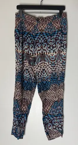 Anthropologie  Elevenses Printed Boho Cuff Cropped Jogger Pants Size‎ 6 - Image 1