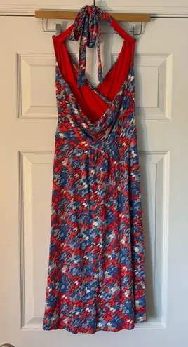 Boden St. Lucia Halter Dress Red White Blue Multi Patriotic Knee Summer Sun 4