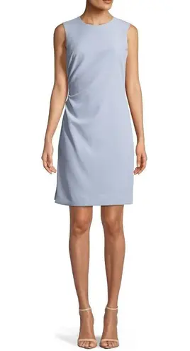 Milly Sherry Sleeveless Ruched Mini Dress in Cloud Blue 2 Womens