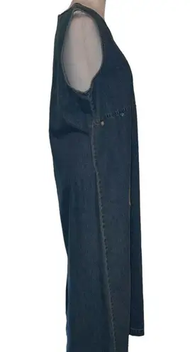 Vintage CB Casuals Maxi Jean Skirt Citrus Appliqués Size PL