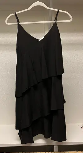 DO+BE Black Slip Ruffle Dress