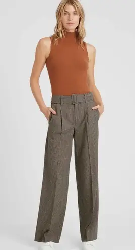 Banana Republic Wool Blend Plaid Wide Leg Flannel Pant Size 4