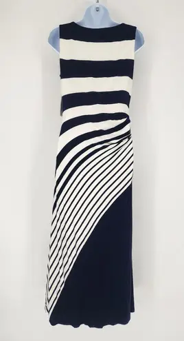 Soft Surroundings Vela Infinity Striped Maxi Dress Navy/White NWT Petite S