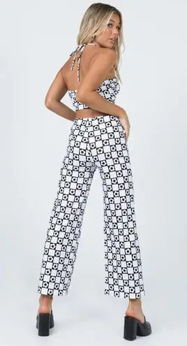 Princess Polly Black and White Latiana Floral Checkerboard Pants + Top Set 8