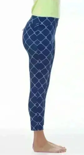 San Soleil Knotical Navy Ladies Small Capri ankle Pants Golf XL Blue
