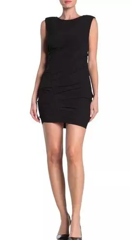 Lush Clothing Lush Black Side Ruched Sleeveless Bodycon Cocktail Mini Dress Size Small