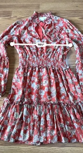 Alexis  orange Rosewell Tiered High-Neck Floral Cocktail Dress size M