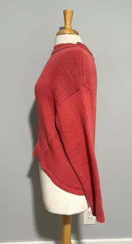 Treasure & Bond Coral Nantucket Red Cableknit Knit Comfy Sweater