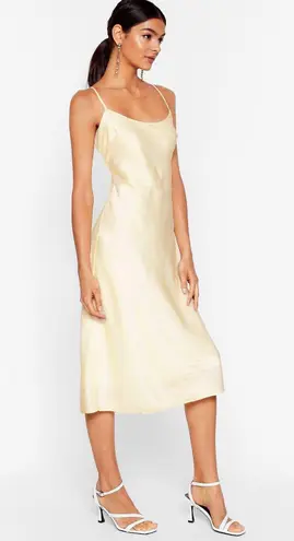 Nasty Gal STUNNING SATIN  MIDI DRESS