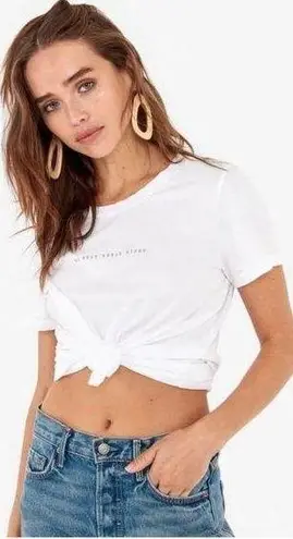 Mate the Label NEW White Organic Cotton "Do what feels right." Classic Crew Tee