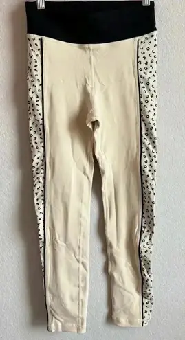 Vimmia Women's Meow Side Print Piped Half & Half Midrise Leggings Size S