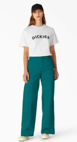 Dickies NWT  Women's Regular Fit Wide Leg Work Pants Deep Lake SZ-18