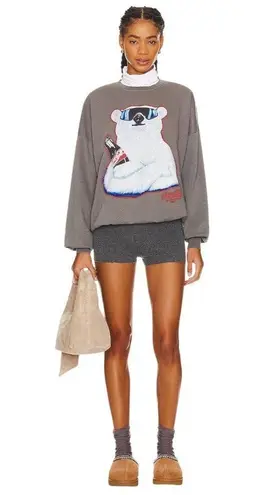 The Laundry Room Polar Bear Coca Cola Jumper in Gravity Grey Small Womens Sweats