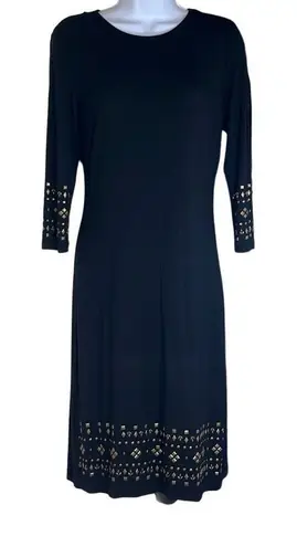 Premise Small Black Brass Studded Embellished Bodycon Dress NWT Cocktail Party