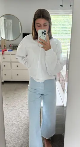 ZARA light Wash Marine Straight High Waisted Jeans