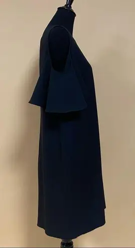 Chelsea28 🛍️ 'Peek-A-Boo' Cold Shoulder Black Shift Dress Size XL