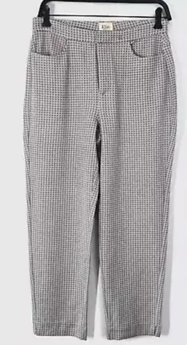 Elie Tahari Crop Ponte Pant Womens Size 2 Cream Black Academia Business Preppy