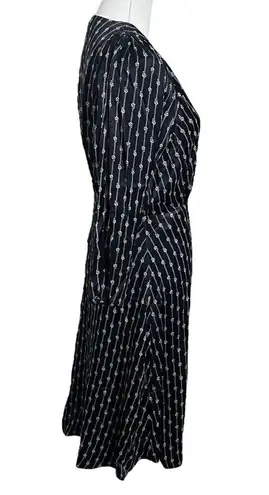 Joie  Printed Wrap Midi Dress Womens Size Small Sample Career Office Preppy