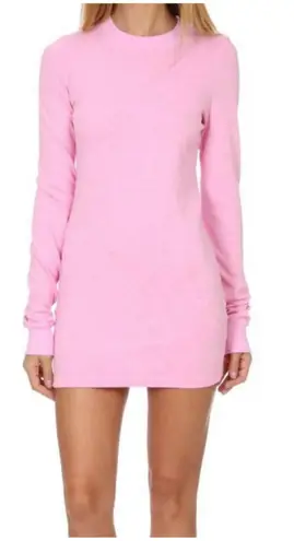 Cotton Citizen Tokyo Long Sleeve Mini Dress Size Small Pink Lightweight Preppy