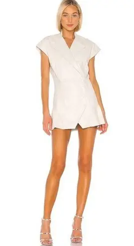 Retrofete White Leather Mini Dress Large NWT