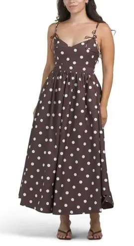 ✨EN SAISON Polka Dot Sz Large Dress✨ Brown - Image 1