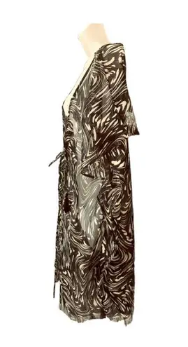 Sunset Glow Sunsets Maldives Tunic Swimsuit Cover Up. Sheer Brown / Tan. Size L/XL. NWT