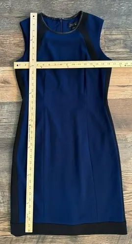 Tahari  Levine Dress Arthur S. Levine Color Block Black & Blue Size 4