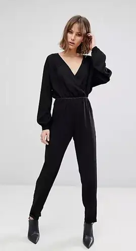ALLSAINTS Molli Black Jumpsuit Long Sleeve