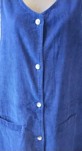 Penny Lane Jumper Corduroy Vintage Navy Blue Womens Sz Medium New 100% Cotton